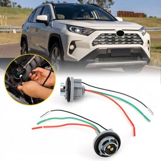 Universal Pigtail Wire Female Socket 1157 U Two Harness Front Turn Signal New