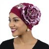 Postpartum Headscarf Big Flower African Turban Breathable Comfortable Muslim Hijab Caps Print Bonnet Beanies For Women
