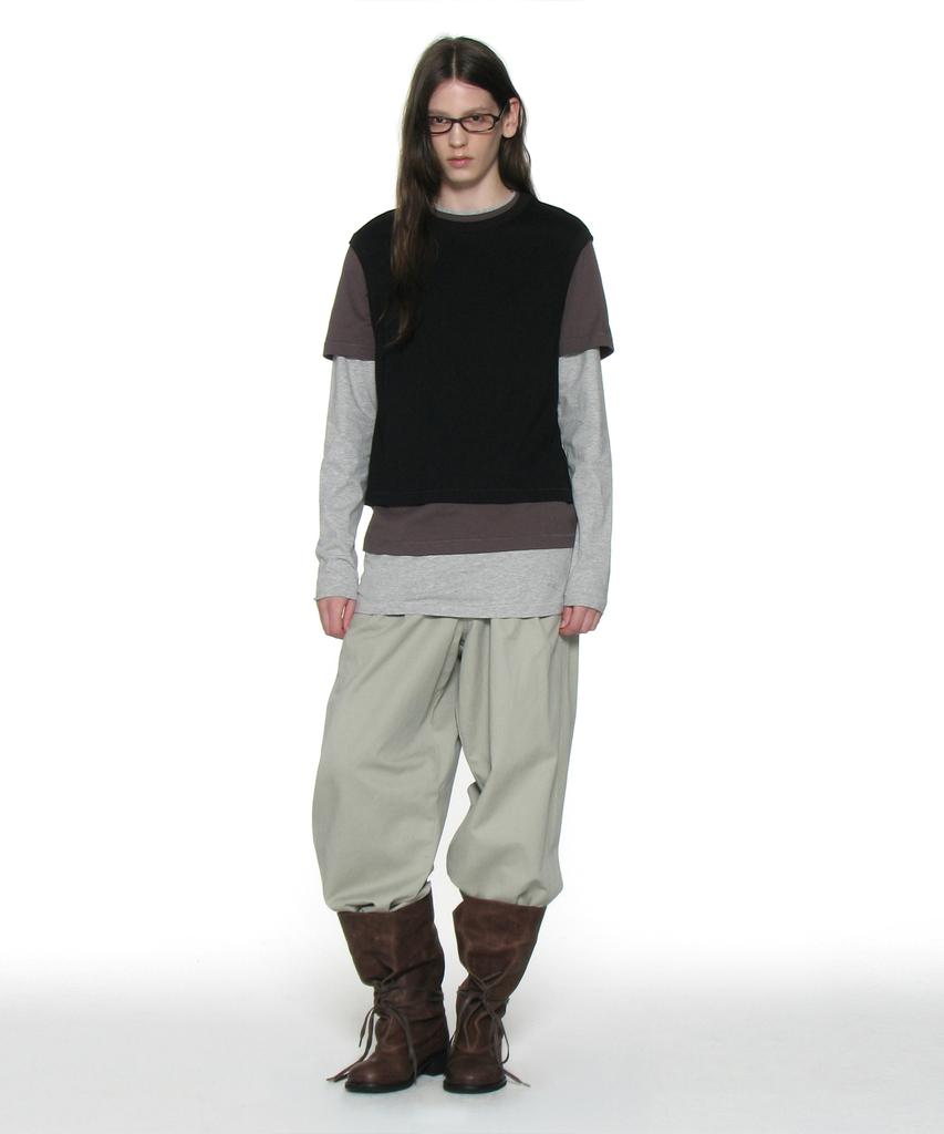 PARTIMENTO WOMEN (Set) 3 In 1 Essential Layered Tee_Black