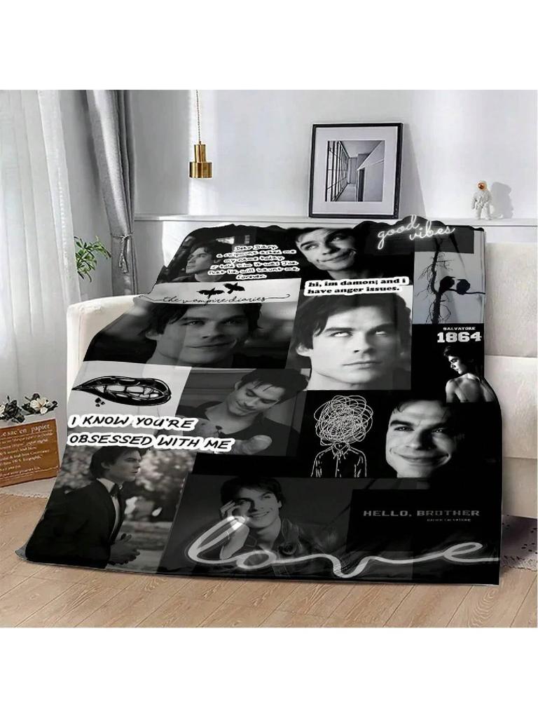 Horror Movie  Throw Blanket And  Flannel For Couch Bed Sofa Halloween Lightweight Fan Gifts Throw Blanket