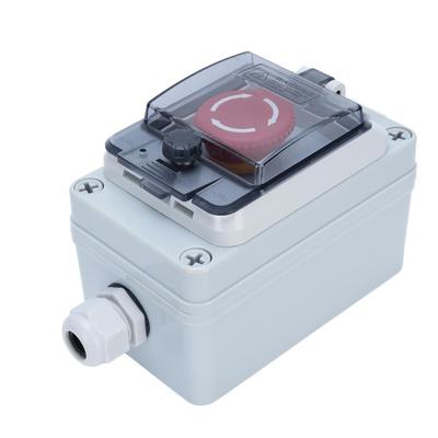 Emergency Stop Button with Box IP67 Water Proof Shut Off Push Button Switch for Indoor and Outdoor