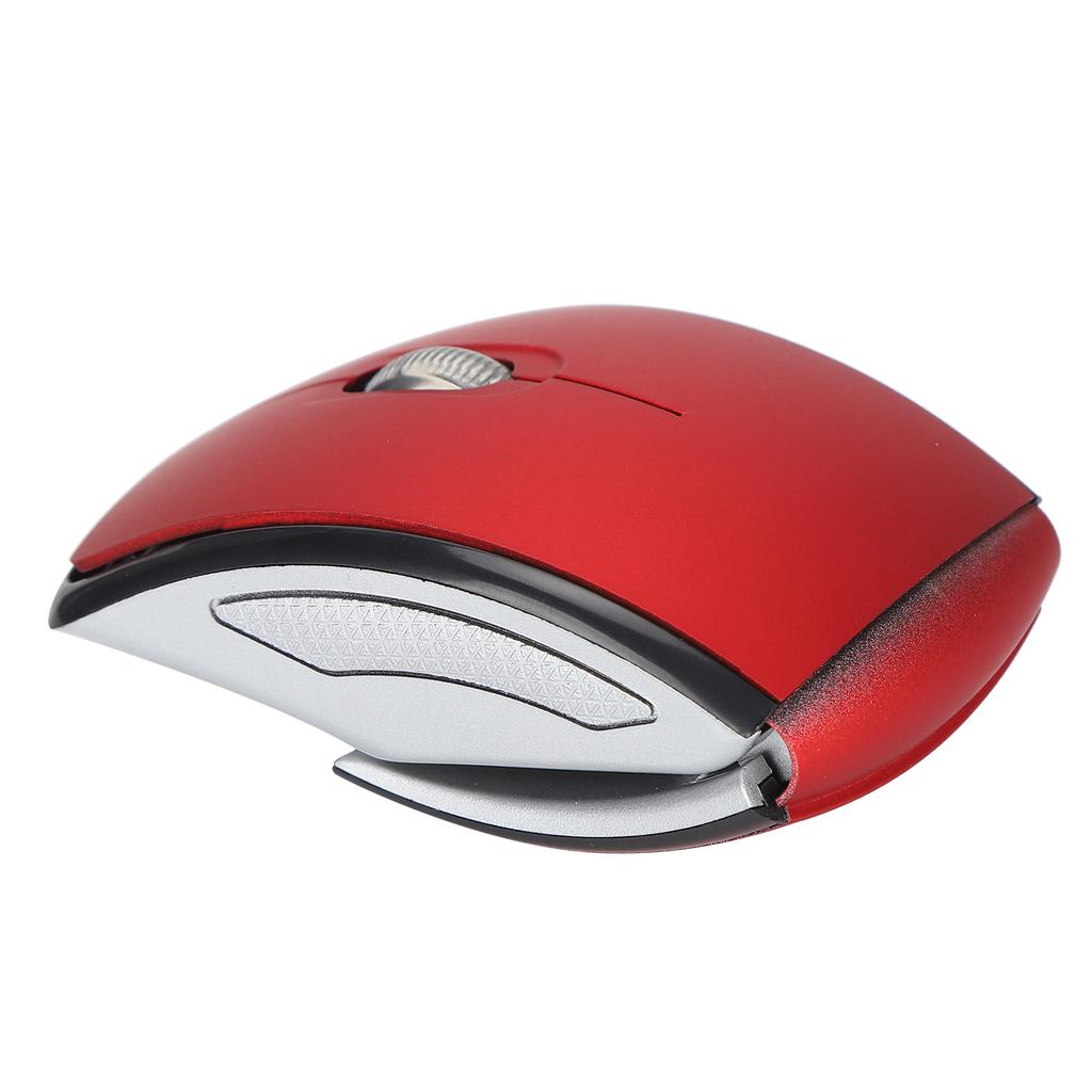 Wireless Mouse Smart Slim Mini Portable 2.4G Cordless Mouse with USB Receiver for Office Laptop Computer TabletRed