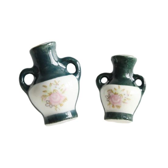 1/2Pcs Mini Ceramic Vase Refrigerator Magnet Home Office Kitchen Locker Fridge 3D Miniature Flower Vase Pot Magnetic Decoration Ornament