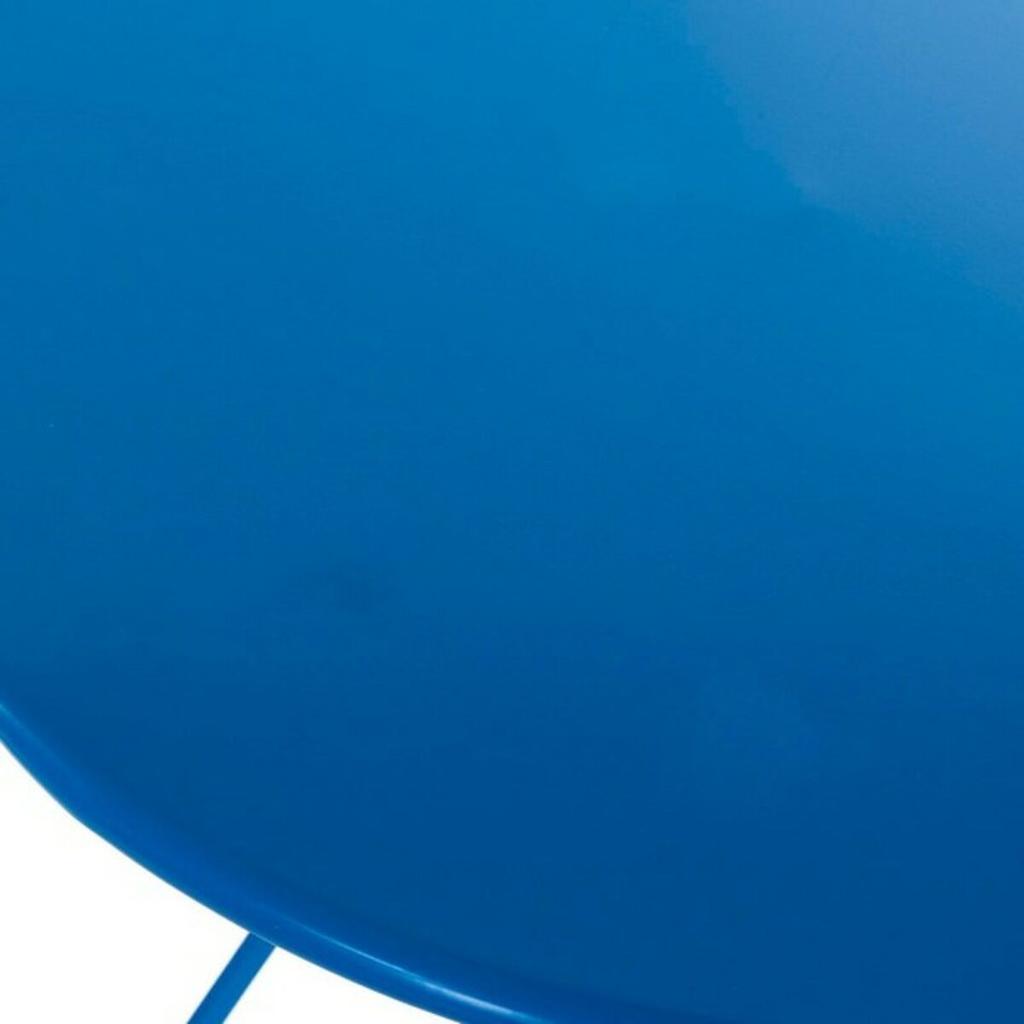 Table + 2 Chairs Set DKD Home Decor Blue Metal (3 Pcs)