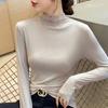 Modal semi-turtleneck bottoming shirt women's summer long-sleeved t-shirt with new women's clothing thin black top