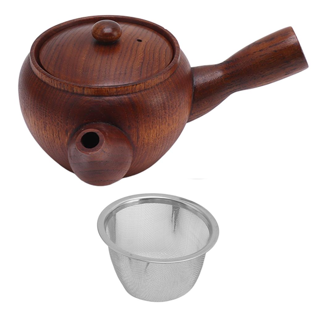 Wooden Tea Pot Traditional Style Durable Tea Kettle Exquisite Whistle Tea Kettle for Home Restaurant Office