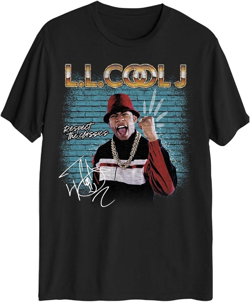 Vtg L.L. Cool J Respect The Classic Cotton Black All Size Unisex Shirt CM157 Unisex T-Shirt S
