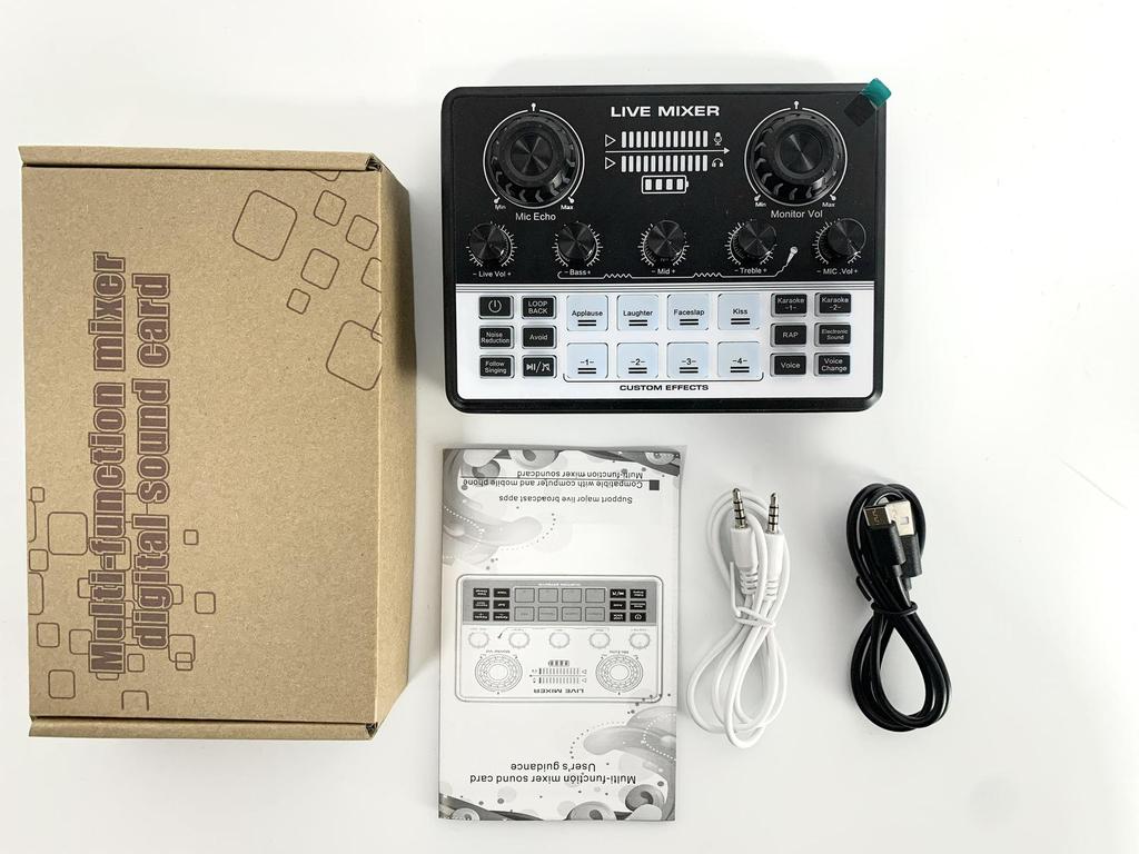 Mobile Phone Sound Card Type-C Converter & Microphone Set for English Podcasting & Live Broadcasts - F998