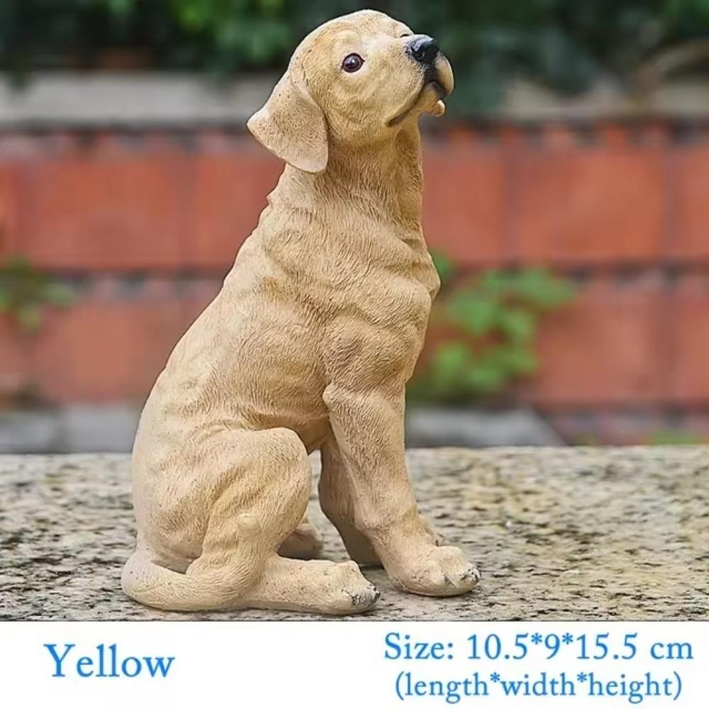 Desktop Dog Figurine Anti Fade Puppy Statue Cute Dog Statue Home