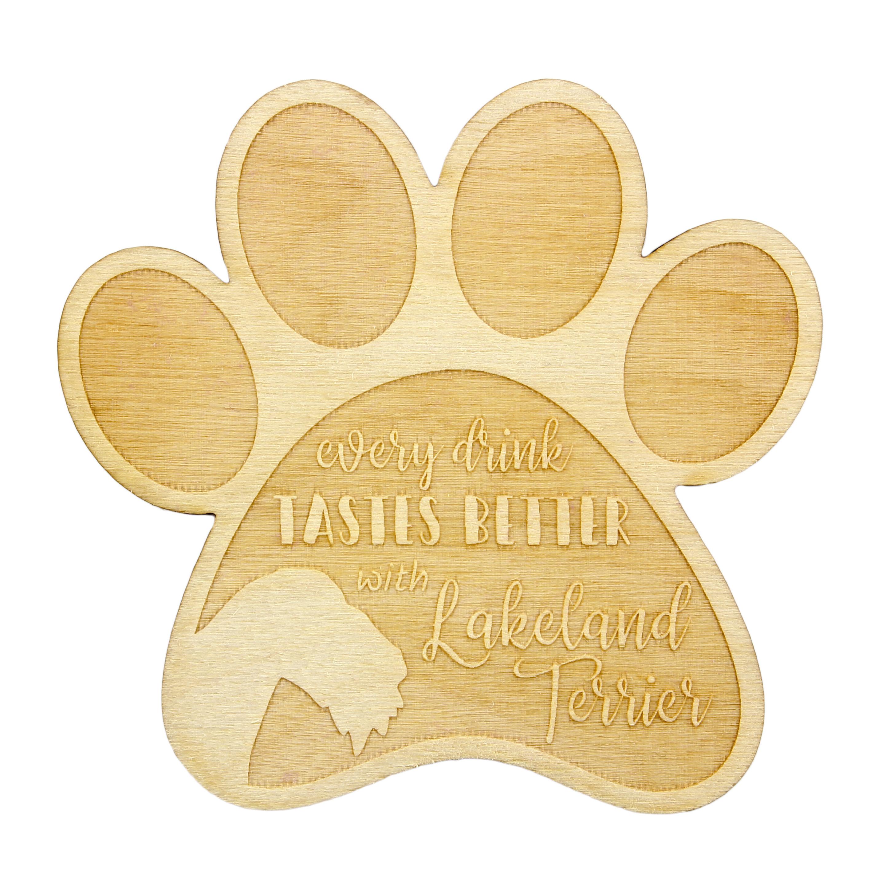 

Lakeland Terrier - Mug coaster, engraved coaster with dog, gift for dog lover by Art-Dog brand