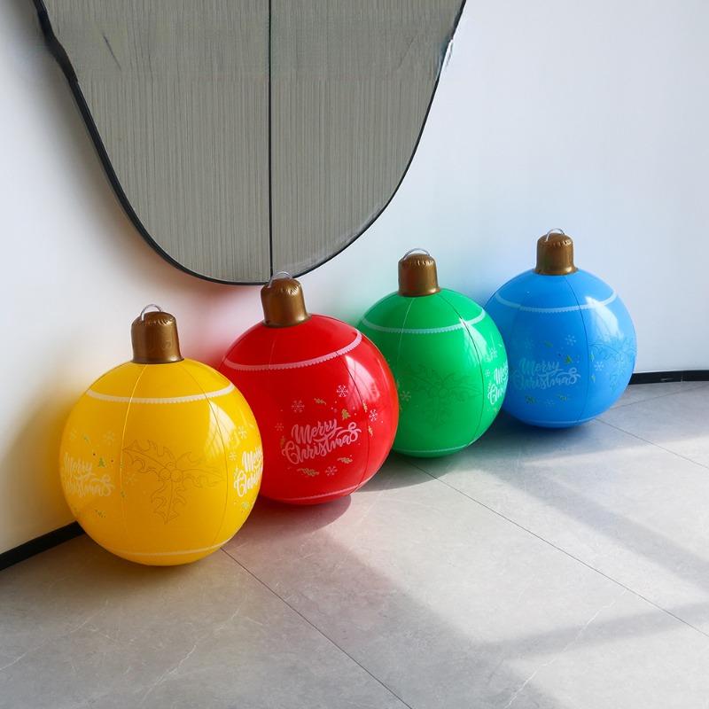 PVC Inflatable Christmas Ball Garden Decoration Lantern Ball Christmas Supplies Toy Atmosphere Ball
