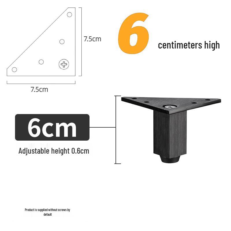 Triangular Aluminum Alloy Adjustable Sofa and Cabinet Legs