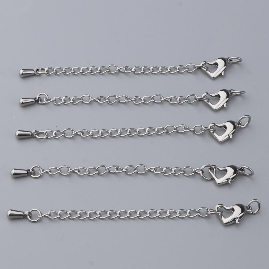 

5 шт. удлинители цепочек для ожерелья, браслета, принадлежности для изготовления ювелирных изделий, застежка-лобстер