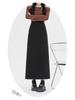Women's Cashmere Wool Blend Midi Skirt - 2025 Autumn/Winter, Hip-Hugging A-Line with Back Vent