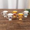 Fashion Creative Home Metal White Wine Cup Alloy Pattern Gems Decorated Classical Wine