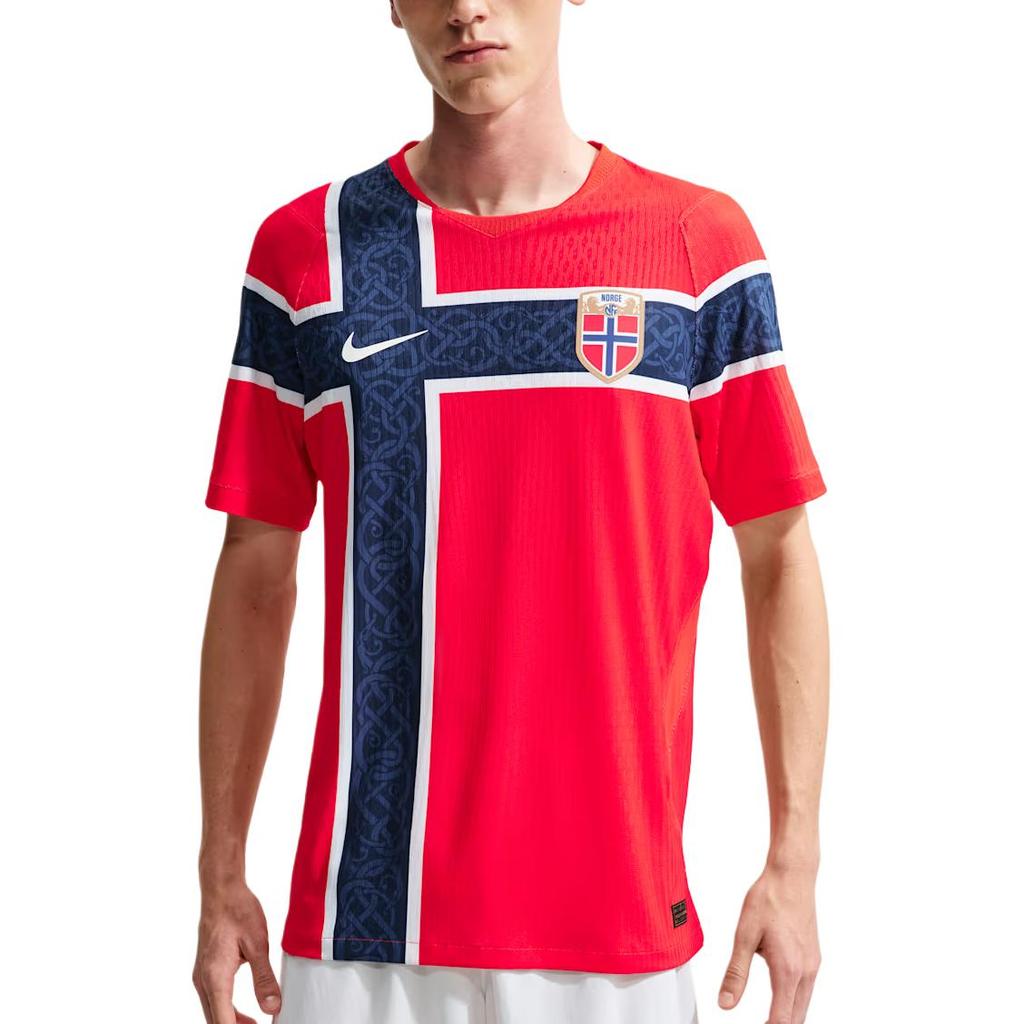 Nike Norway 2026/27 Match Aero-FIT Authentic Home Breathable Crew Neck Short Sleeve Football Shirt Men tops IB5170-673