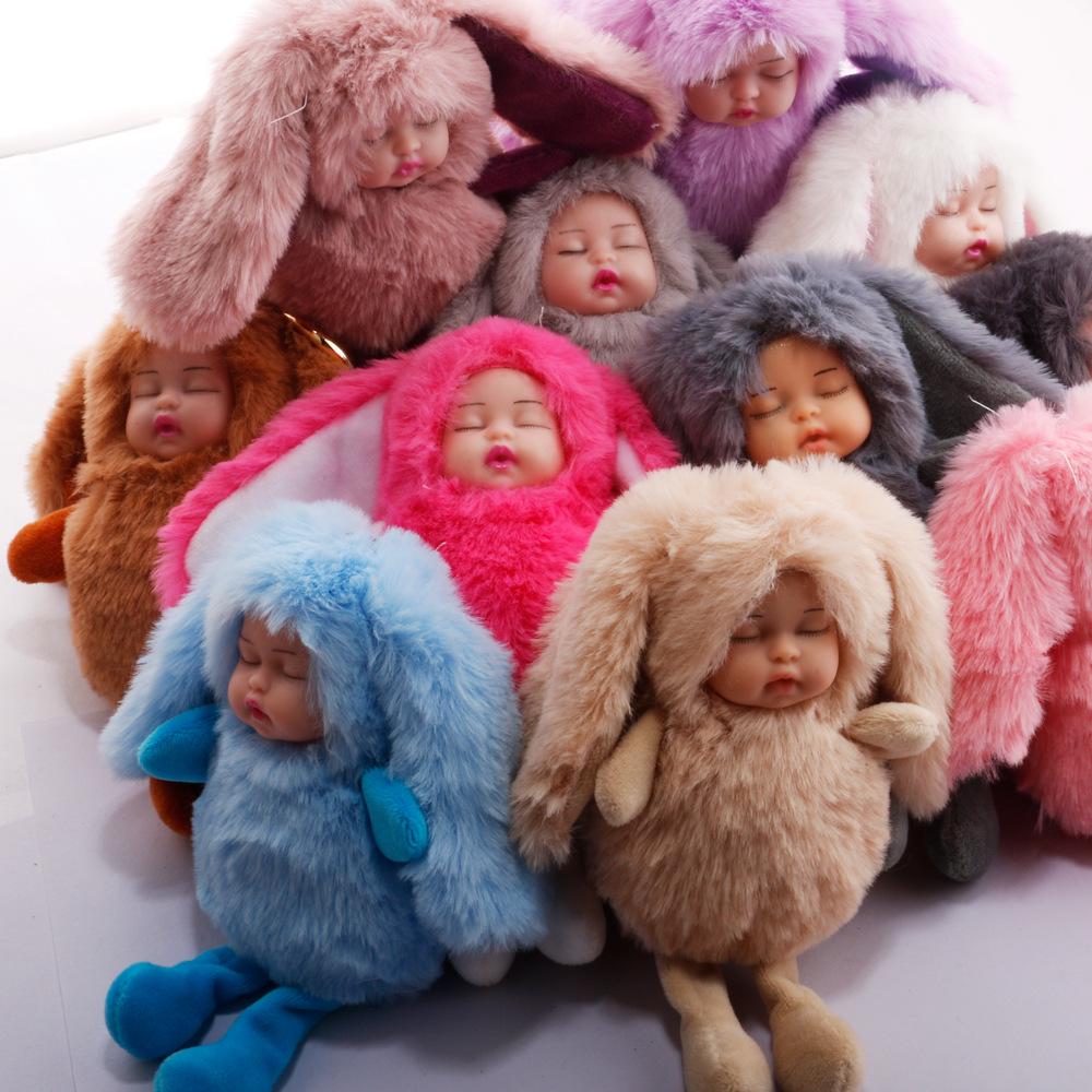 Buy Super Cute Long Ear Rabbit Plush Pendant Girls Handmade Woven Shoes ...