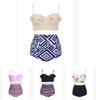 Women Personality Fashion Ruffles Plaid Floral Zebra Bikini Set Swimsuit For Trendsetters
