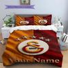 Galatasaray S Custom Name Pattern Bedding,Quilt Set Quilt Cover Pillowcase Home Birthday Gift(1 * duvet cover + 2 * pillowcase, without core)