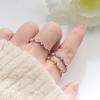 Neuer gewellter kleiner Ring, einfacher und modischer Zehenring, Zirkonring für den kleinen Finger.