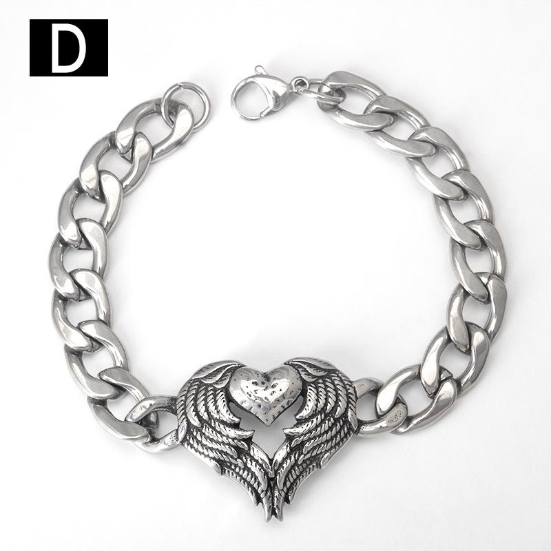 Stainless Steel Viking Infinity Knot Titanium Steel Cuban Hip Hop Bracelet