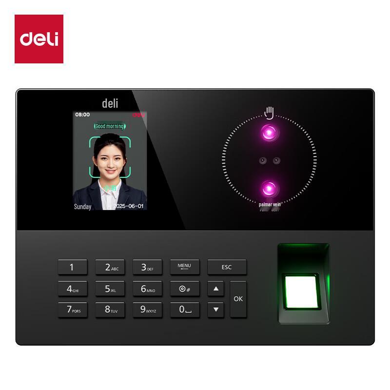 

Deli Smart Multi-Biometric Attendance Time Clock CN plug (adapter included)