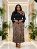 Miyake Plus Size 3D Floral Pleated Skirt Set for Women - Irregular Long Skirt