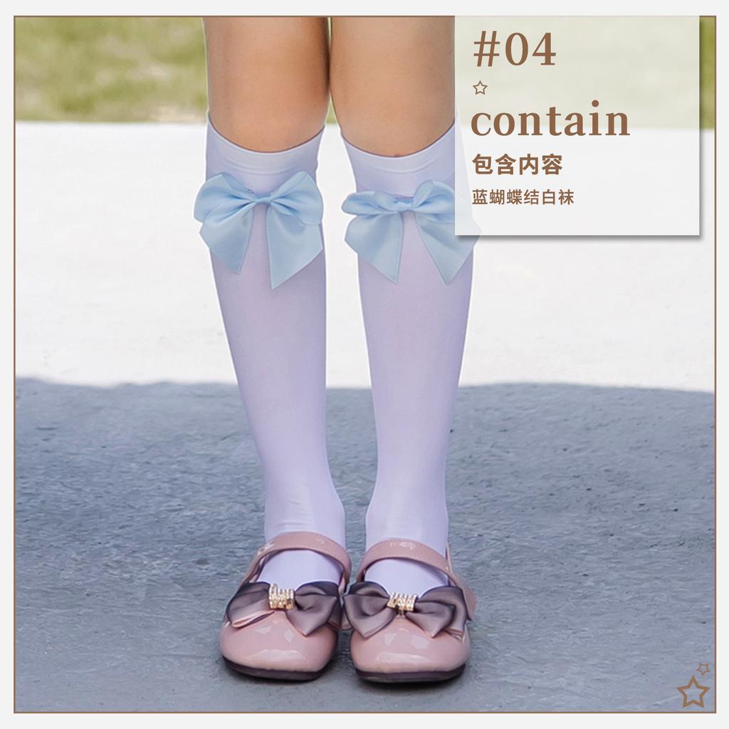 Children's Lolita tube socks Girls bow knee socks White stockings Western dress Accessories
