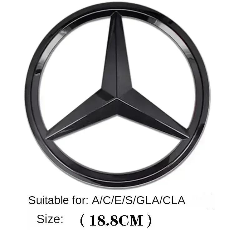 VRF2   1Pc ABS Car Front Grille Badge Decal Cover Emblem for Mercedes Benz W204 W205 W210 W211 W212 W213 C E Class GLA GLK ML GLC GLE