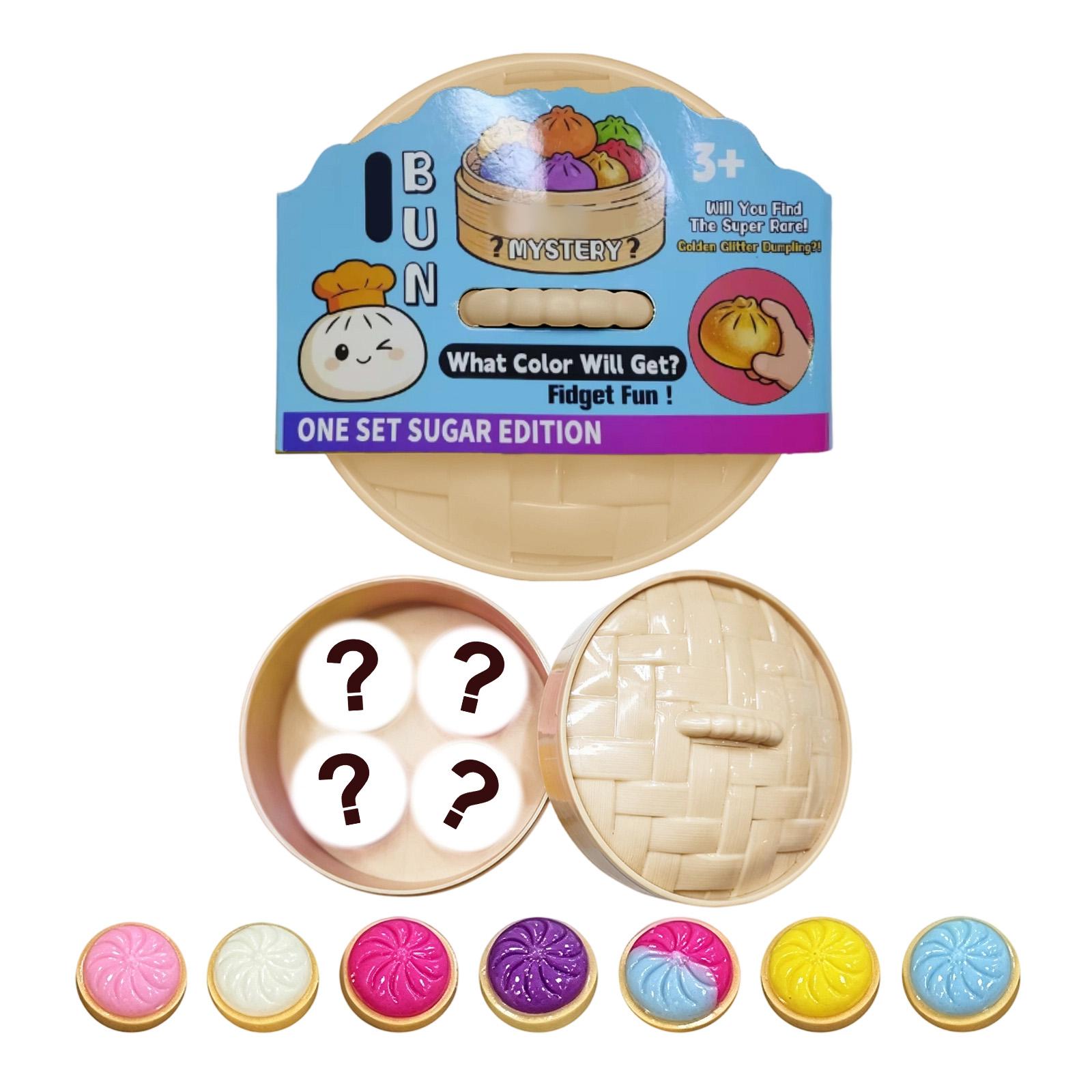 

Mini Steamed Bun Squeeze Toy Set 4 Pieces Random Color Soft Squishy Stress Relief Sensory Toy for Kids and Adults one size білий