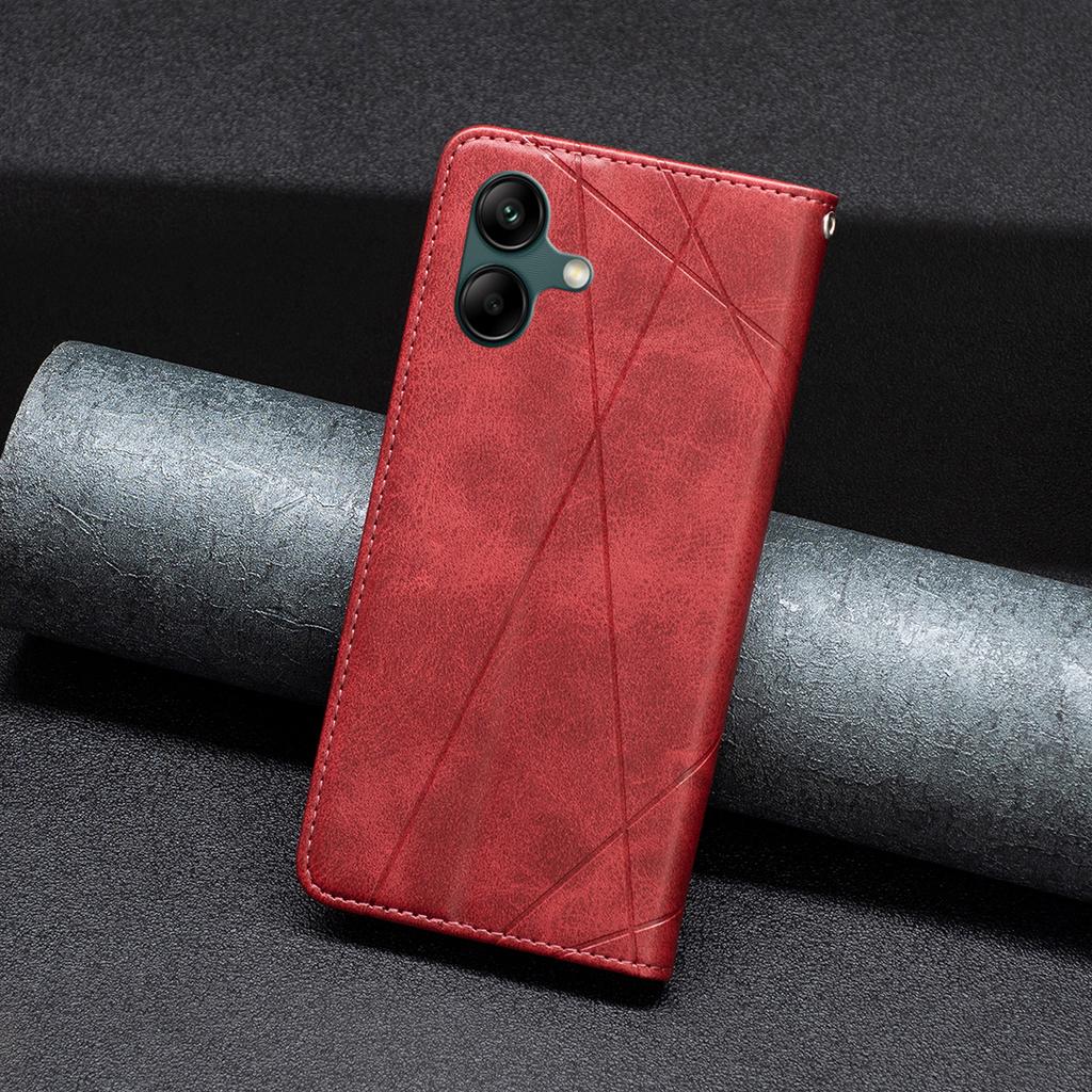 For Samsung Galaxy A06 4G Case Card Slots PU Leather Geometric Phone Cover
