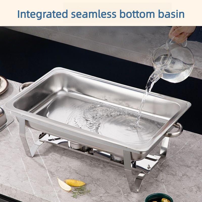 Hotel Restaurant Dining Stove Thickened Stainless Steel Buffet Stove Alcohol Heating And Insulation Grid Buffy Stove