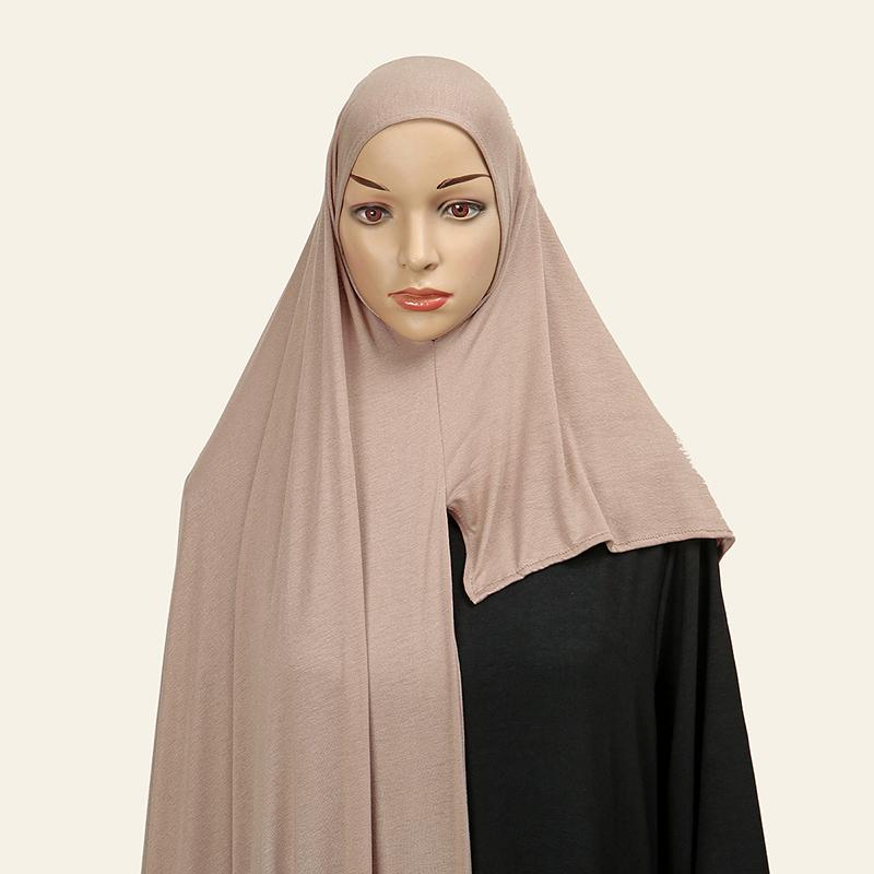 Jersey Hijab Directe Sjaal Moslim Vrouw Muts Sjaal Dame Lange Wikkels Kerk Gebedsturbant Hoofdband