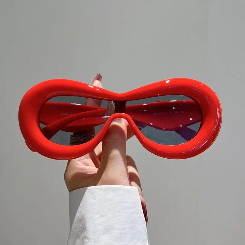 New Oval Sunglasses for Men Women Fashion Retro Brand Design Candy Color Shades Eyewear Sun Glasses