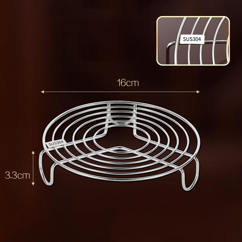 

Круглая подставка-пароварка из нержавеющей стали 304, кухонная многофункциональная кастрюля, поднос для приготовления на пару, подставка для пельменей, яиц, гриля, подставка под скороварку A 16cm