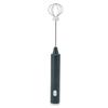 Mini Electric Stirrer Cordless Multifunction Electric Eggbeater with 2 Eggbeater Heads for Home Coffee Drinking Shop