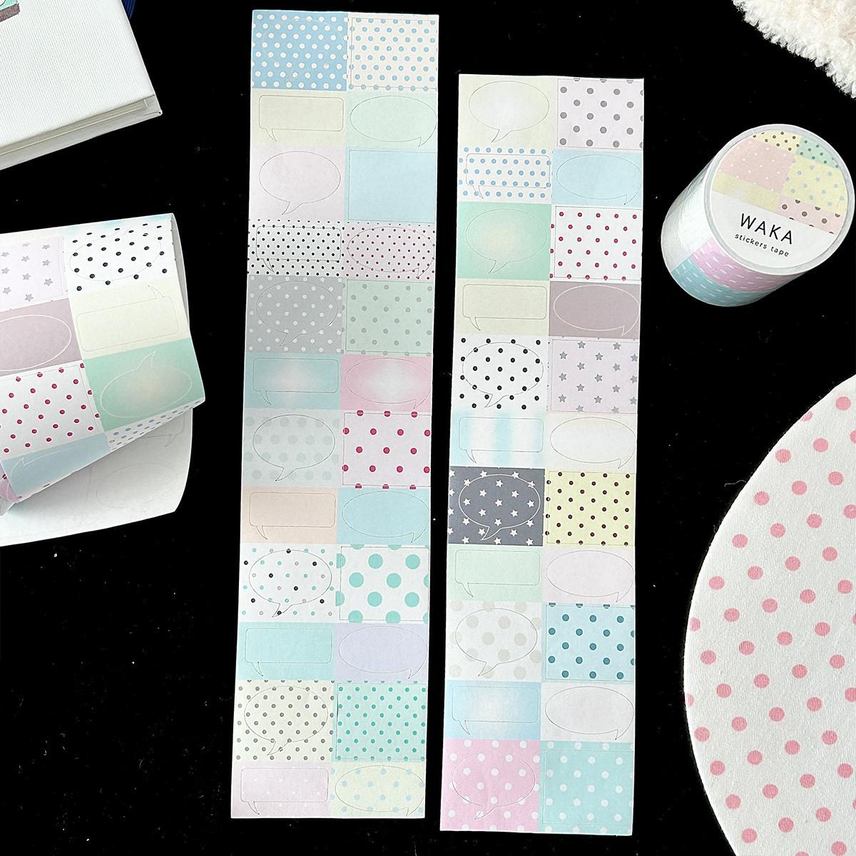 WakaWaka Morandi Polka Dot Speech Bubble Journaling Tape Stickers