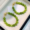 Round Ball Magnet Buckle Qingti Green Grape Bracelet Women'S Niche Agate Beaded Bracelet New Chinese Round Bead Necklace Set