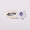 Yalun Jewelry Popular Daisy Bb Clip Small Printed Hair Accessories Daily Fabric Handmade Hairpin 4572