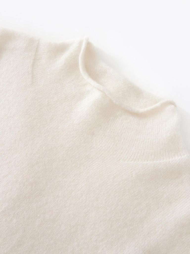 Women's Rolled Edge Striped Cashmere Sweater - Autumn/Winter Thin Knit, Loose Casual Wool Sweater