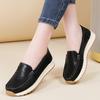 Women Loafers Lady Genuine Leather Flat Casual Shoes Office Shallow Mouth Single Shoes Mother Nurse Antiskide Work Driving Shoes
