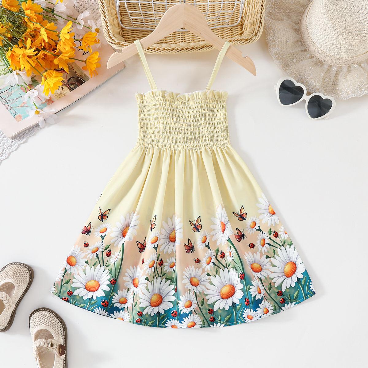 

Новое летнее платье для девочек, детское пляжное платье, платье без рукавов на подтяжках, платья принцесс для малышей 130