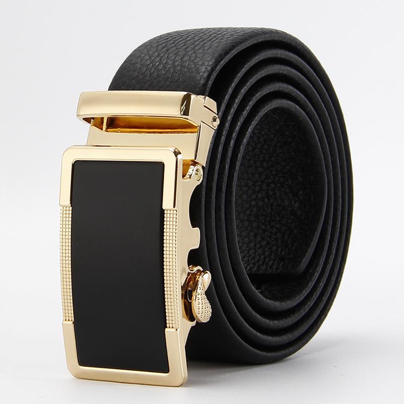 Men's Head Layer Leather Belt High End Automatic Buckle Belt Business Versatile Cowhide Belt