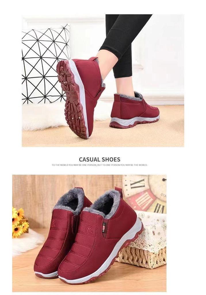 Herren Winter Baumwollschuhe mit dicker Sohle und Samtfutter für Väter mittleren Alters und ältere Menschen