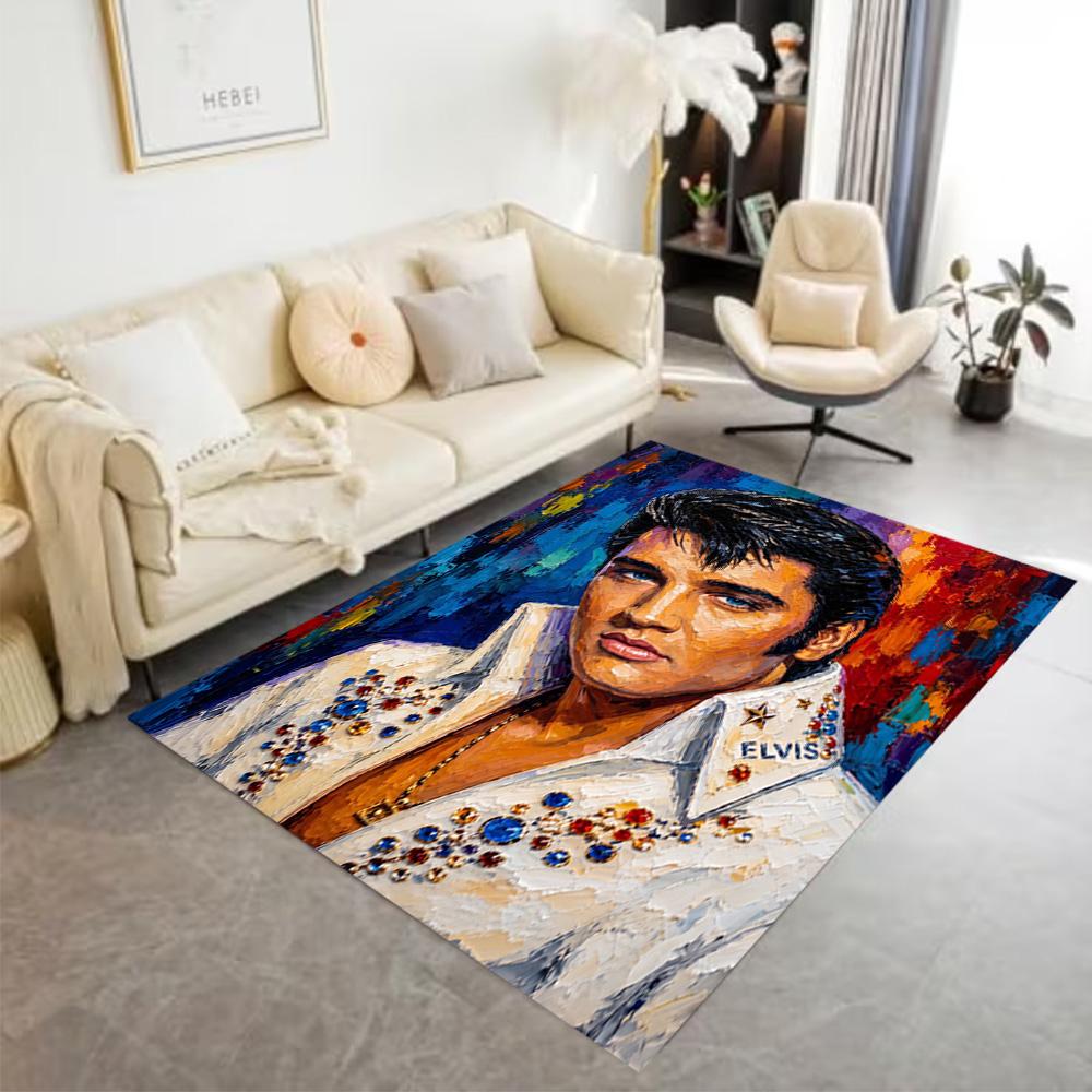 Elvis: Rock Legend Floor Mat Design for Bedrooms Balcony Entryway Decorate room Anti-slip Rug Anime Office Decor Best for Christmas
