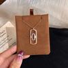 Seiko Full Diamond Paperclip Pendant Necklace Simple Clavicle Chain