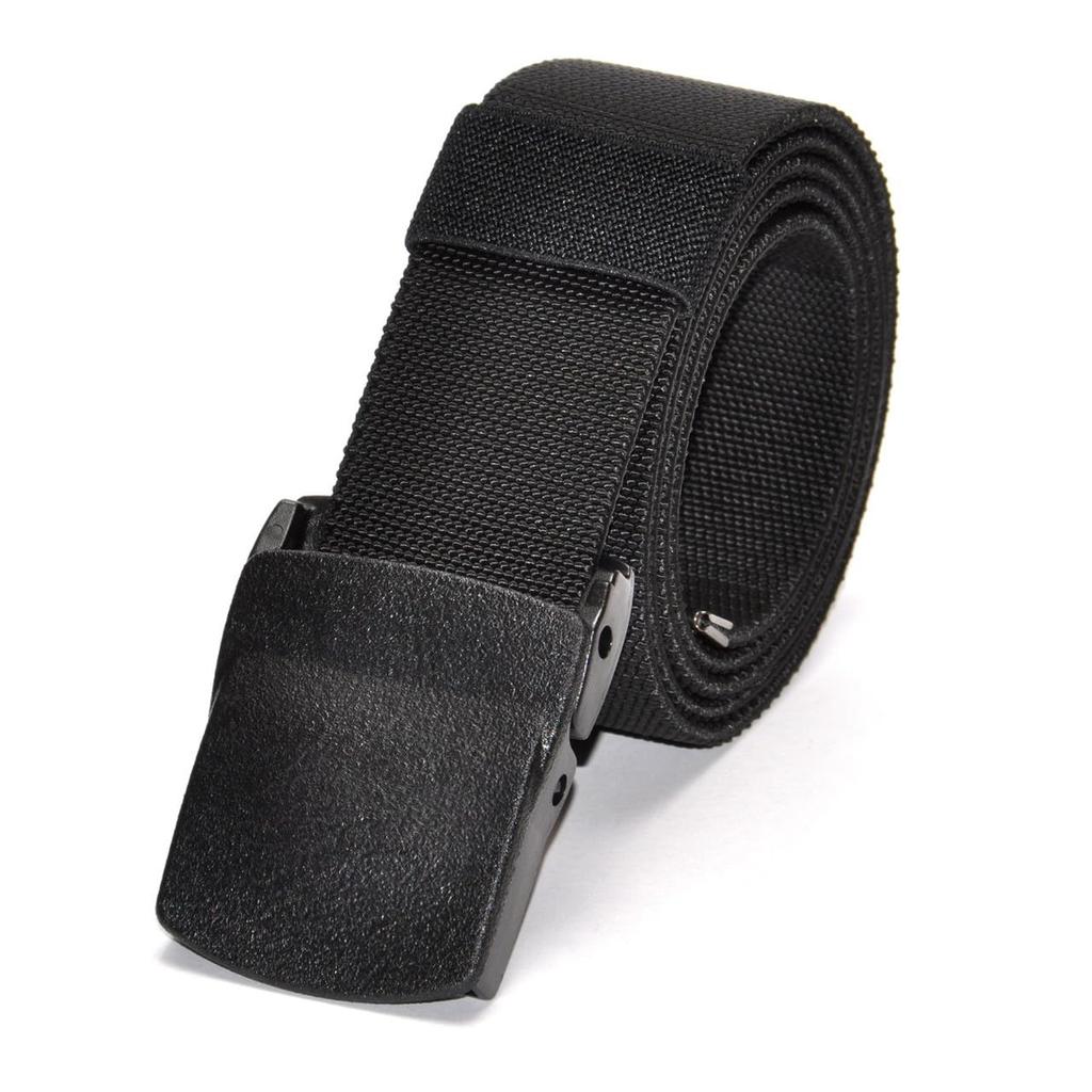 GoodsLand Elastic Belt with Stretch Nylon Work Large Men's Buckle, 35mm, 110cm, Buckle, Belt, Size, Fabric, GD-NOBIBEL-BK (8 Colors)