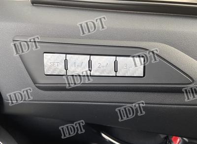 IDT 30 Series Alphard Vellfire Seat Memory Switch Panel Sheet Silver Carbon Interior Sheet