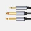 6.5mm to 3.5mm Sound Cable Double Channel Y Splitter Cord for Car Sound Systems