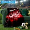 Custom Name VfS Crest Flame Blanket Lightweight Ideal Bedding Blanket Perfect for Travel, Camping, Living Rooms, Sofas, Christmas Gift